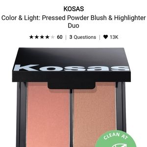 NEW Kosas Color& Light Blush & Highlighter duo: Papaya 1972